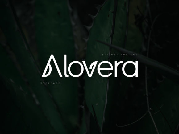 Alovera Display Font for Bold, Techno-Inspired Branding