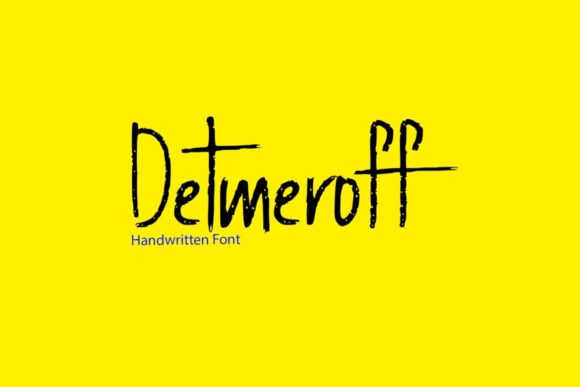 Detmeroff: A Handwritten Display Font with Cookie-Warm Charm