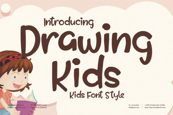 Drawing Kids Font for Playful, Handmade Branding