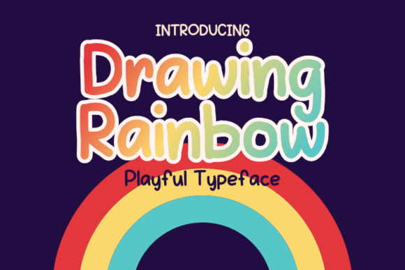 Drawing Rainbow Font: Joyful Display Fonts for Kids’ Crafts