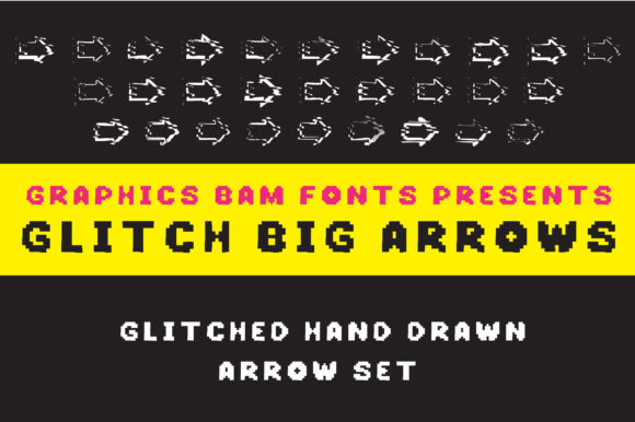 Glitch Big Arrows: A Pixelated Display Font for Scroll-Stopping Visuals