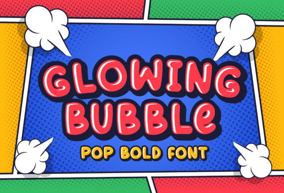 Glowing Bubble Font: A Bold Retro Display Typeface for Creative Branding