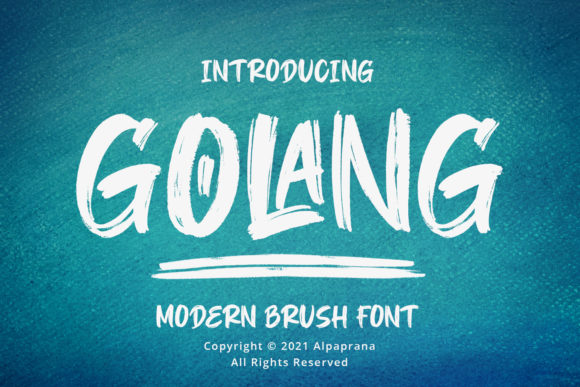 Golang: A Modern Brushed Display Font for Scroll-Stopping Visuals