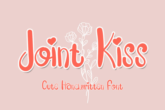Joint Kiss Font for Delicate, Romantic Design Projects
