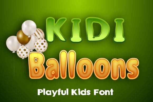 Kidi Balloons: A Friendly Display Font for Playful Editorial Design