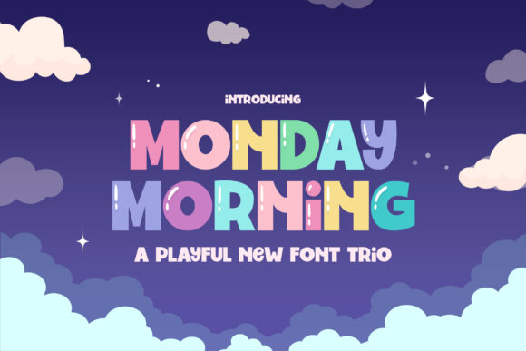 Monday Morning Display Font for Playful Editorial Design