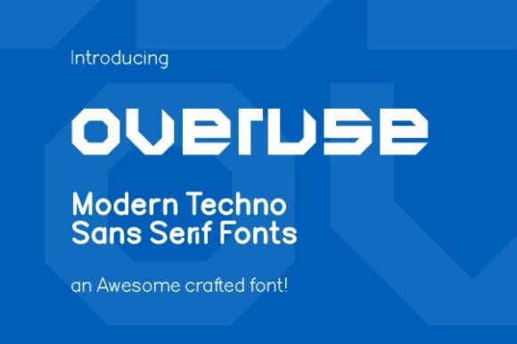 Overuse: A Futuristic Display Font for Editorial Design