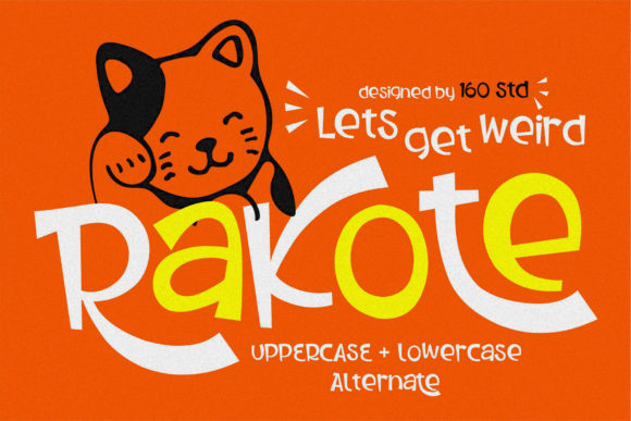 Rakote Display Font for Playful Editorial Identity