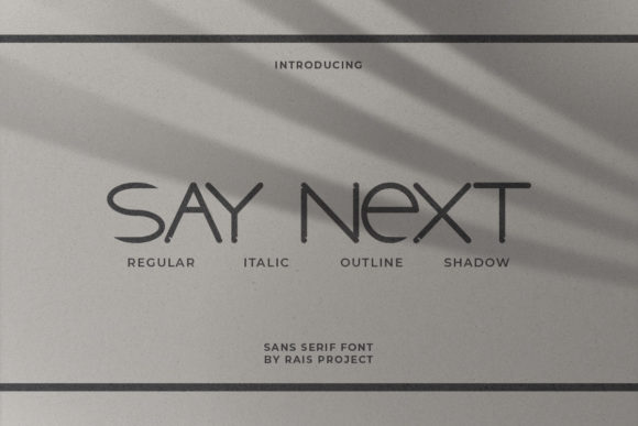 Say Next Font: A Thin, Techno Display Typeface for Modern Web Design