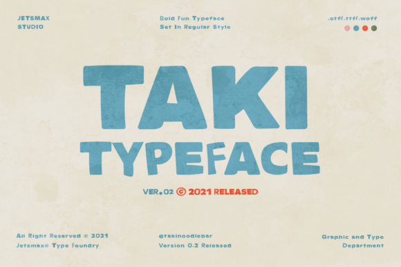 Taki Display Font for Trendy Handmade Designs