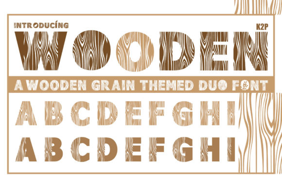 Wooden Duo: A Bold, Handcrafted Display Font